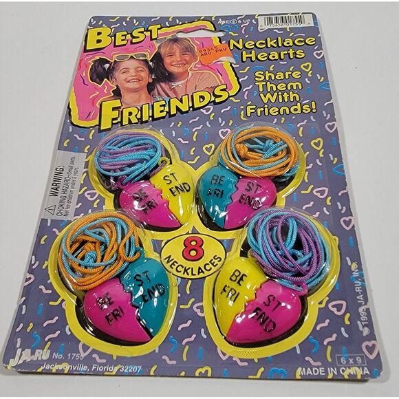 Vintage JA-RU Necklace Hearts Best Friends Jewelry 1995 # 1755 - Picture 3 of 14